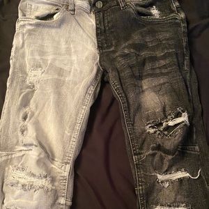 Boys Black and gray jeans size 18